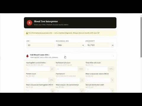 NHS Blood Test Analyser — demo