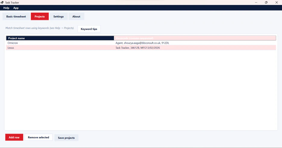 Export options — PDF and CSV